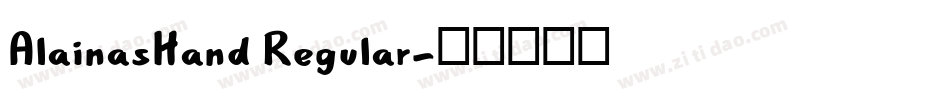 AlainasHand Regular字体转换